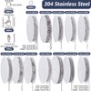 SOFPLATE 12 Rolls 32M/105 Feets Cable Chain Roll Silver Paper