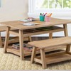 ECR4Kids Sit n' Stash Rectangular Table, Classroom Storage, Natural