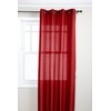 Stylemaster Tribeca 56 by 84-Inch Faux Silk Grommet Panel, Crimson