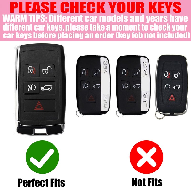 YIKECASE Key Fob Cover with Diamond Keychain Car Key Holder