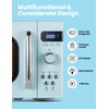COMFEE' Retro Small Microwave Oven With Compact Size, 9 Preset