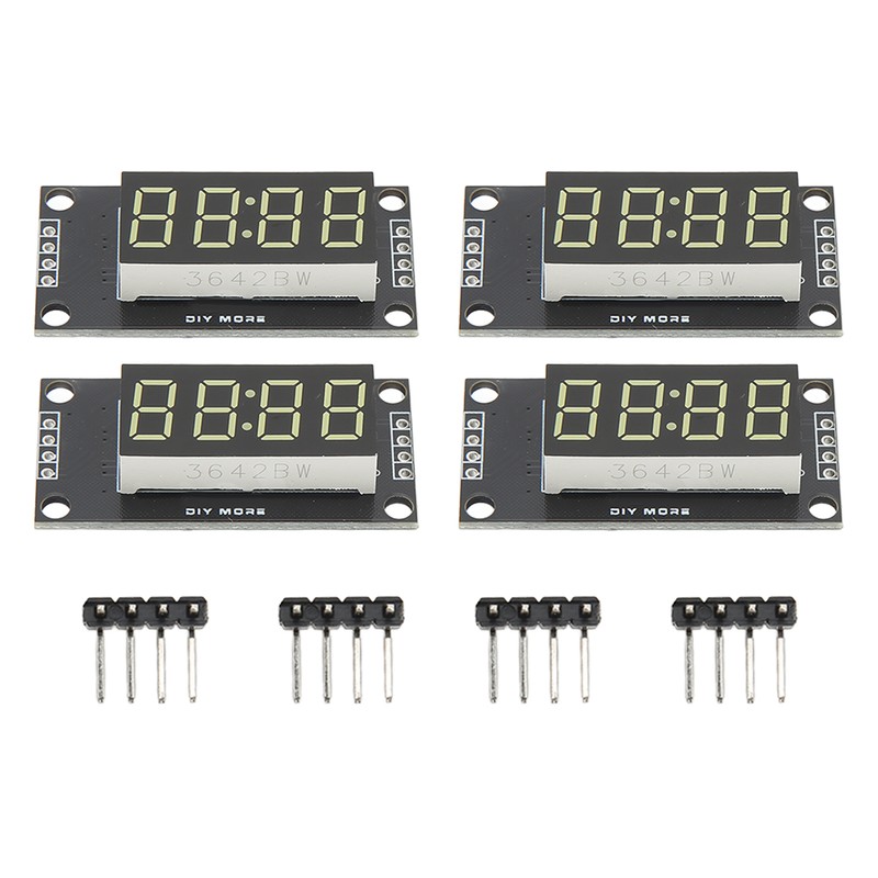 4 Sets Digital Tube Display Module LED 4 Digit 7