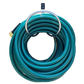 UpCaddy Hose Hanger Wall Mount, Holds 25 to 125 Feet of 3/4 Inch Hose – Aluminum Hose Hook