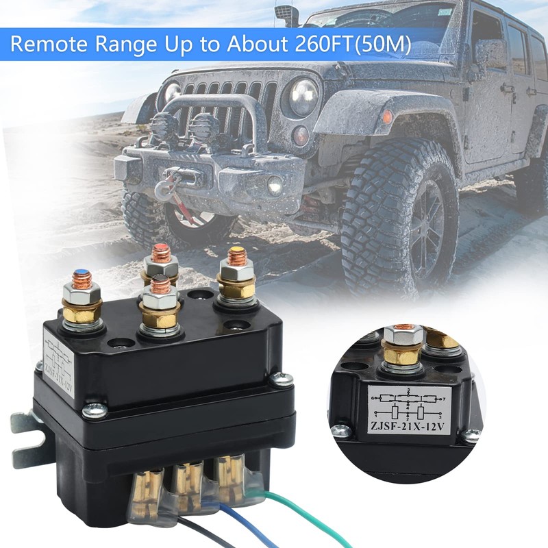 MaySpare 250A 12V Winch Solenoid Relay contactor for AUT UTV