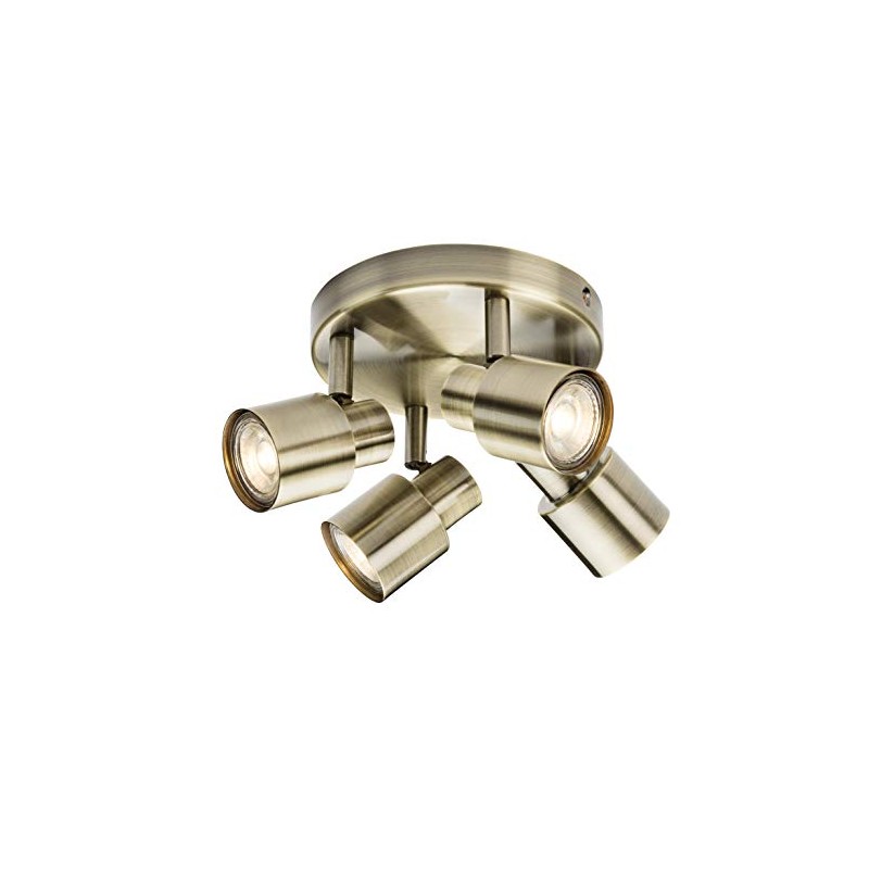 Quad GU10 Spotlight in Antique Brass