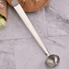Stainless Steel Olive Spoon Strainer with Long Handle and Drain Holes for Pickle Jar, Cherry, Cocktail Garnish, Kitchen Use 2Pcs