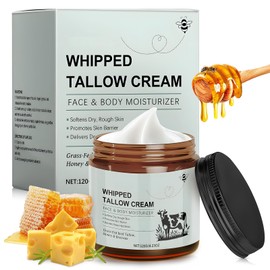 Beef Tallow Cream, Beef Tallow and Honey Balm, Beef Tallow Skincare, Beef Tallow Cream for Body and Face, Beef Tallow Organic, Quick-Absorbing, Organic Beef Tallow for All Skin Types