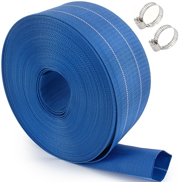 Pool Backwash Hose, Heavy-Duty PVC Hose, Lay Flat Discharge Hose,Flexible