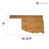 Totally Bamboo Oklahoma State Shaped Cutting Board, Natural Bamboo