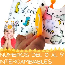 MayMax Crown Birthday 1 Year 2 Years 3 Years 4 Years 5 Years [0-9 Years] | Children's First Birthday Party Decoration for Boy Girl or Baby | Set with Interchangeable Numbers Original Gift