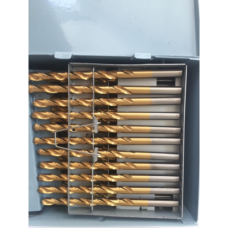 LLDSIMEX 60 Piece 1#-60# Titanium Nitride Coated Numbered Drill Bit