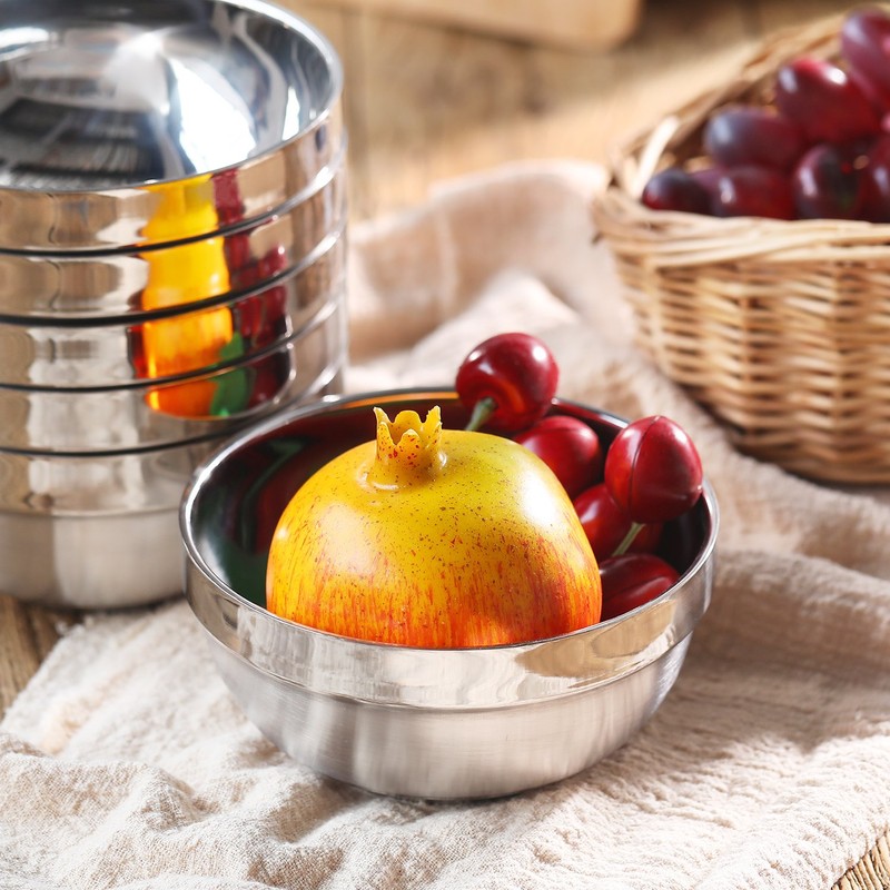 6 Pack 304 Stainless Steel Bowls for Kids and Adults,