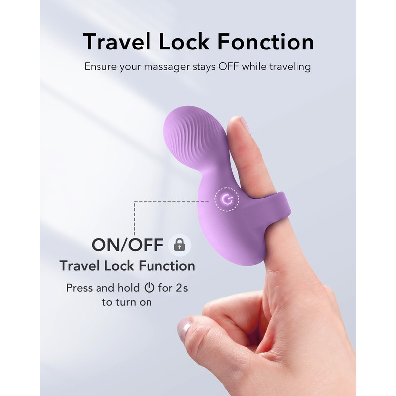 Multifunctional Finger Massager, Waterproof Rechargeable Mini Portable Body Massage Tool