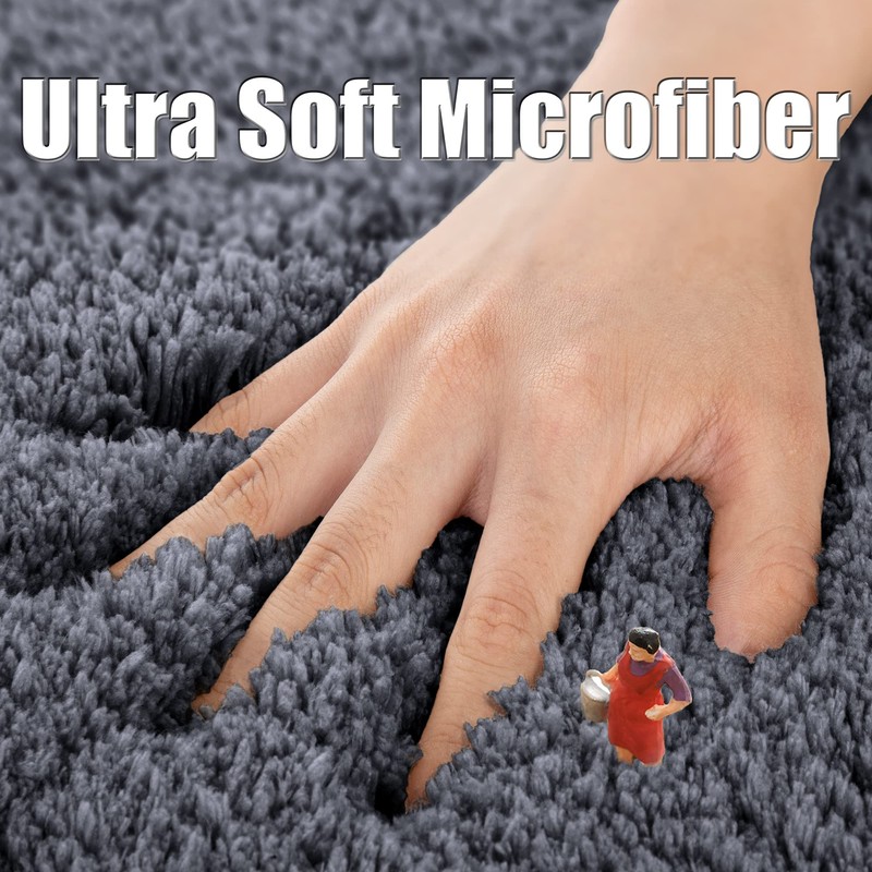 ROLIZOE Ultra Thick Bath Rug for Bathroom Non Slip Bath