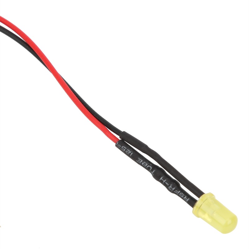 100pcs 12V Clear 5mm Prewired Light Emitting Diodes with 20cm