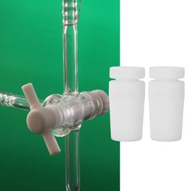 2Pcs PTFE Stopper White Tapered Seal Stoppers High Temperature for Laboratory Chemical Supplies(24#)
