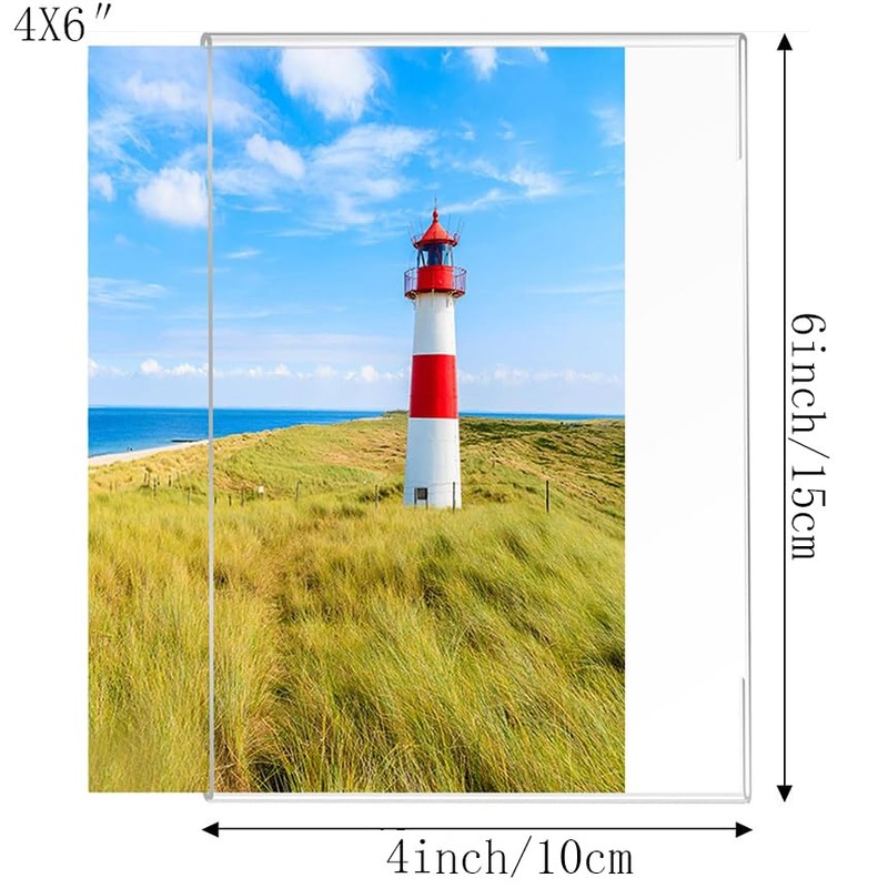 4x6 Clear Acrylic Picture Frames Set of 6 Acrylic Picture
