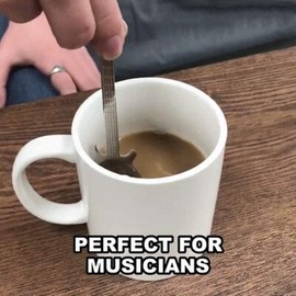 AYOMI Stainless Steel Guitar-Shaped Teaspoons - Perfect for Tea and Coffee, Set of 4 Teaspoons for Coffee / Tea / Ice Cream