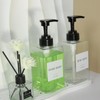 Clear Soap Dispenser with Waterproof Labels, Plastic Hand Soap Dispenser