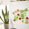 Janlifian 8 PCS Cute Fridge Magnets,Strawberry, Tomato, Orange, Kiwi, Avocado,