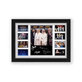 ABBA Supergroup Signed Poster Print- Limited Edition Autograph Fan Gift – Collectible Memorabilia Merchandise Music Band, (Framed A4 (30x21cm))