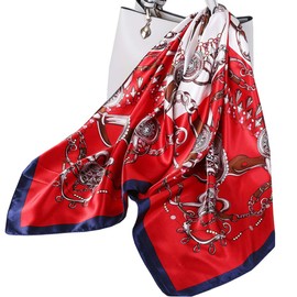 Ecroon Elegant Women's Silk Scarf, Headscarf, Business Silk Scarf, Bandana, Handkerchief - G