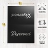 10 Pack Black Reserved Table Signs for Wedding - Silver