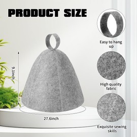 4 Pieces Sauna Hat Sauna Hat Sauna Hat Men's Sauna Hat Women's Sauna Hat Sauna Hat Sauna Hat Felt Hat Sauna Hat Sauna Comfortable Breathable Head Protection Suitable for Sauna Spa Bathroom