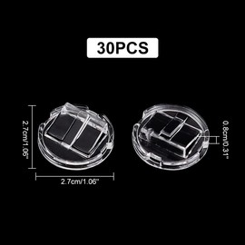 AHANDMAKER 30 Pcs Acrylic Ring Display Holder, Transparent Ring Showcase Display Ring Blocks for Selling Jewelry Storage Organizers for Wedding Ring Display Home Retail Shop Shows Photo Prop, Round