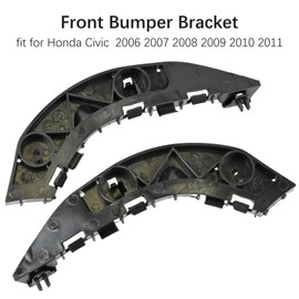 Front Bumper Bracket fit for Honda Civic Sedan 2006 2007 2008 2009 2010 2011, Left & Right Driver Passenger Side replace 71193-SNA-A02 71198-SNA-A02 HO1042114 HO1043114