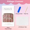 Boloshine 24 Pcs False Nails Short, Pink Petals Press on