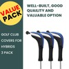 Golf Club Head Covers Woods Hybrids Value 3/4 Pack, Headcovers