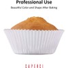 Caperci White Foil Cupcake Liners Standard Muffin Wrappers 150-Pack -