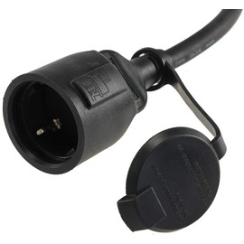 CEE Cable Adapter Plug to Earthing Contact Coupling 35 cm IP44 Splash-Proof I H07RN-F 3G2.5 I 230 V / 16 A 3-Pin I 3,500 W for Camping, Caravan and Caravan