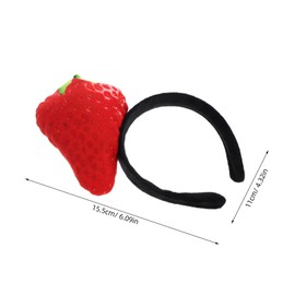 VICASKY Strawberry Party Headband for Women Facial Headband for Spa Makeup and Shower Soft Comfortable Material Fun Accessory for Birthdays and Costume Parties