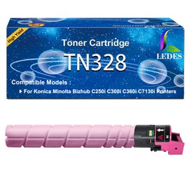 LEDES TN328 TN328M Toner Cartridge Compatible Replacement for Konica TN328 TN626 TN330 TN628 for Konica Minolta Bizhub C250i C300i C360i C450i C550i C650i C750i C7130i Printer(Magenta