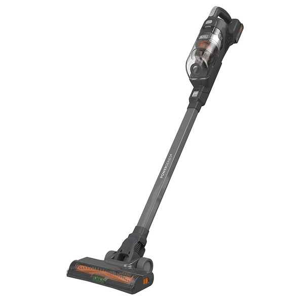 BLACK+DECKER POWERSERIES+ 20V MAX Cordless Vacuum, LED Floor Lights, Lightweight, Portable, Battery Included (BHFEA18D1), Gray