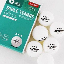 Star 3-Star Competition White Table Tennis Balls (6-Pack) Practice Table Tennis Ball 2ea