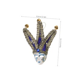 Sosoport 6pcs Carnival Clown Mask Fridge Magnets Set Reusable Refrigerator Decorative Stickers for Office Whiteboards Lockers and Smooth Surfaces Adorable Party Ornament