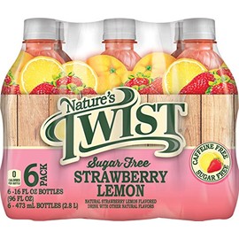 Nature's Twist Sugar Free Juice, Strawberry Lemon, 16 Ounce (Pack of 6)