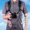 USA GEAR DSLR Camera Strap Chest Harness with Quick Release