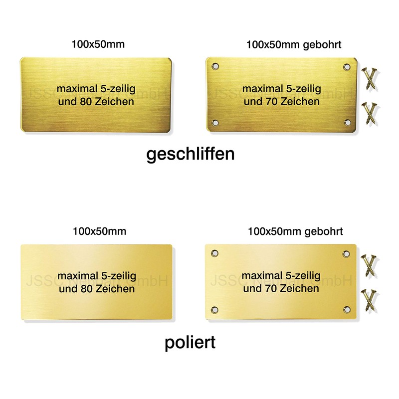 JSSC Neugart GmbH Engraved Polished Brass Sign ★ Door Sign