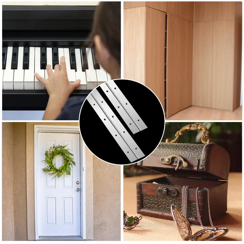 Gisafai 48 Inch 2 Pack Continuous Piano Hinges, Heavy Duty