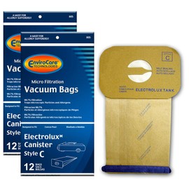 Replacement Canister Vacuum Bags,Style C, Made To Fit Electrolux, 24 Bags