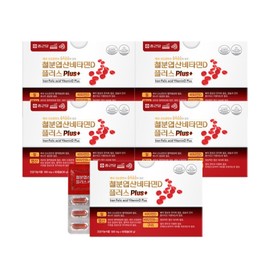 Chong Kun Dang Iron Folic Acid Vitamin D Plus 500mg 60 Capsules 5 Boxes (10-Month Supply) / Iron Supplements Folic Acid Supplements / 종근당 철분 엽산 비타민D 플러스 500mg 60캡슐 5박스 10개월분  철분제 엽산제