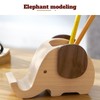 Vadisun Elephant Pencil Holder & Phone Stand - Solid Wood