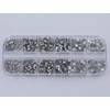 Over 2100 Pieces Crystal Clear Flat Back Glass Rhinestones Crystals