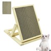 Umtiti Adjustable Wooden Cat Scratcher Pad, Cardboard Cat Scratching Ramp