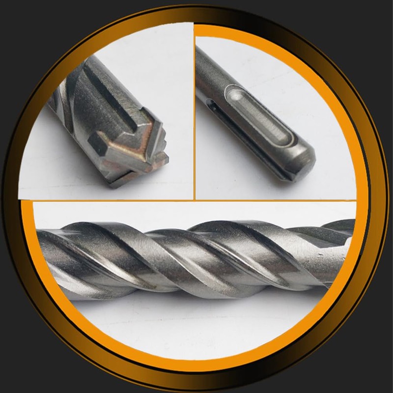 9 Piece Drill Bit Set, SDS Plus Shank, Electric Hammer