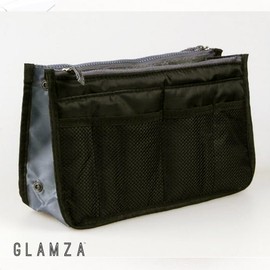 Glamza Multi Pocket Travel Bag Spacious Cosmetic Camping Toiletry Organiser Wash Bag Makeup Storage Black